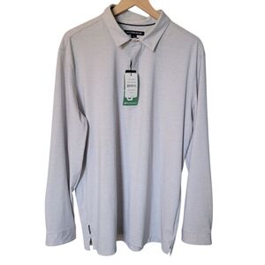 NWT Mizzen+Main Filmore Drirelease®‎ Performance Long-Sleeve Polo Shirt XL Trim
